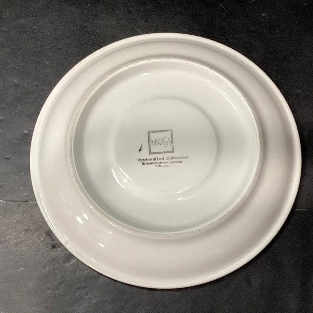 Mikasa Handcrafted Collection Salad Plates, Set of 4, Vtg Stoneware, Dinnerware